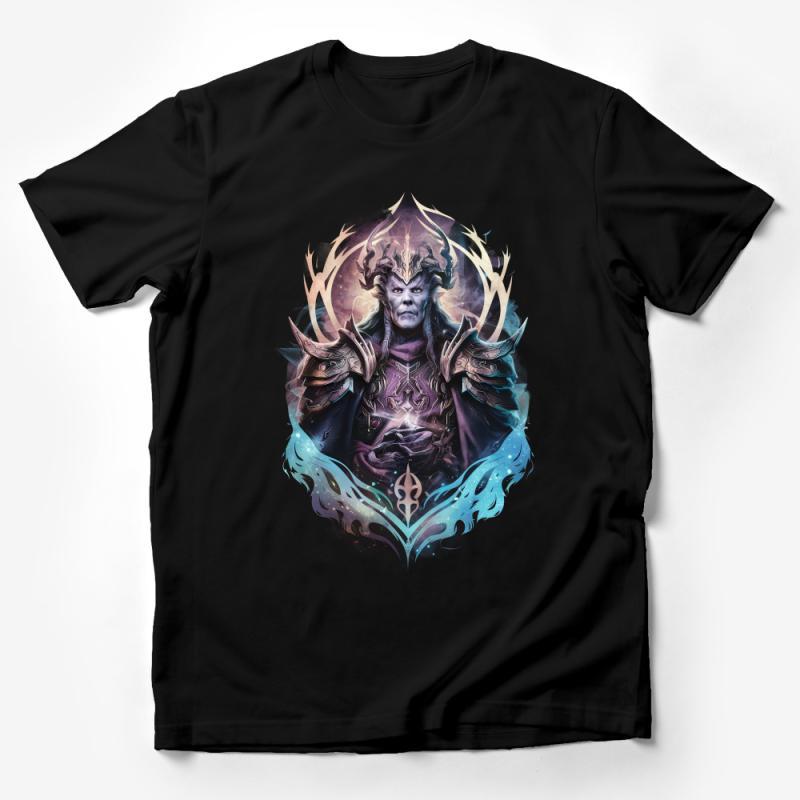 Fantasy Character Art T-Shirt, Mystic Elf Warrior Print, Unisex Graphic Tee, Fantasy Gaming Inspired Apparel, Unique Illustration Shirt Male T-Shirt