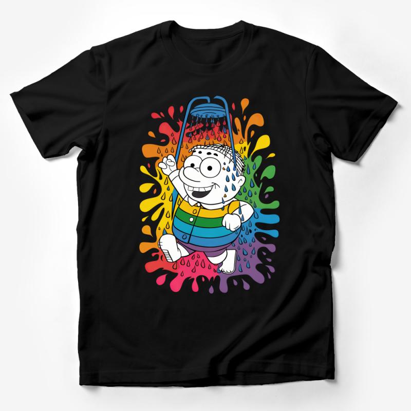Colorful Rainbow Grater Cartoon T-Shirt, Funny Kitchen Tee, Unique Chef Gift, Vibrant Cooking Shirt, Unisex Clothing Male T-Shirt