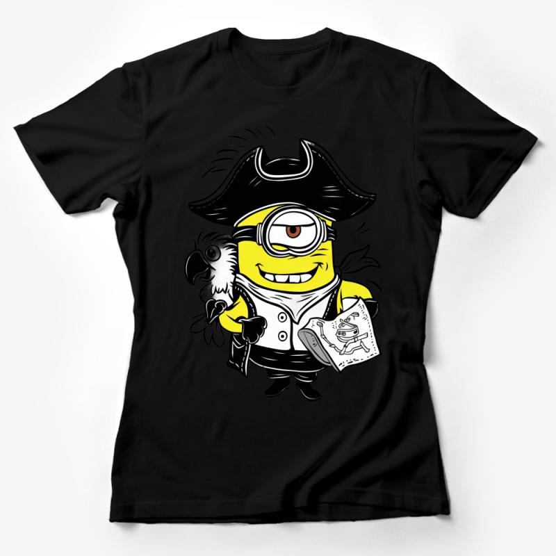 Pirate Minion T-Shirt, Funny Animated Character Tee, Unisex Adults and Kids, Casual Party Wear Female T-Shirt
