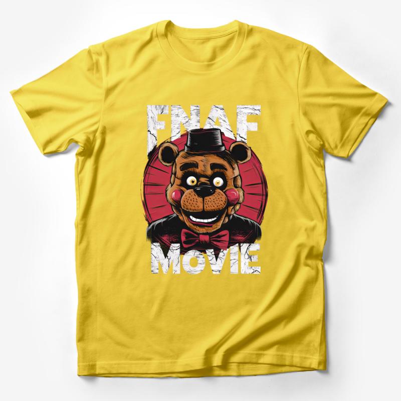 FNAF Movie Inspired T-Shirt, Horror Game Fan Tee, Unisex Adult Gamer Shirt, Cool Gaming Graphic Tee, Gift for Gamers Male T-Shirt
