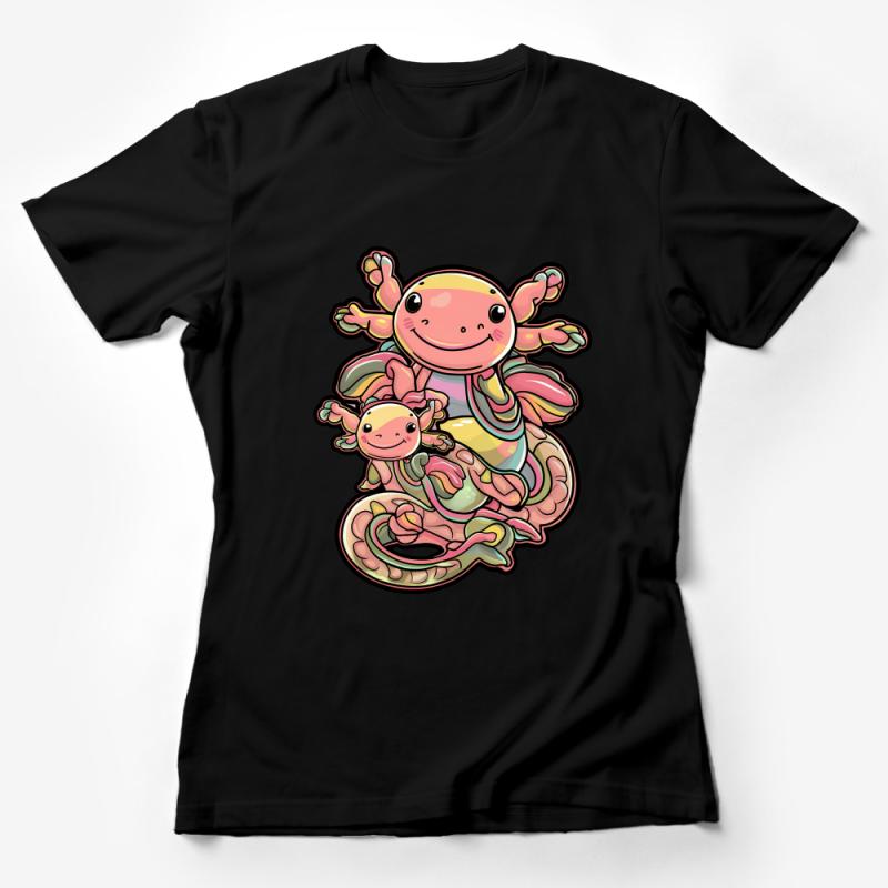 Whimsical Frog and Toad Art T-Shirt, Cute Amphibian Illustration Tee, Colorful Unique Graphic Shirt, Unisex Fashion Top, Gift for Her Him Female T-Shirt