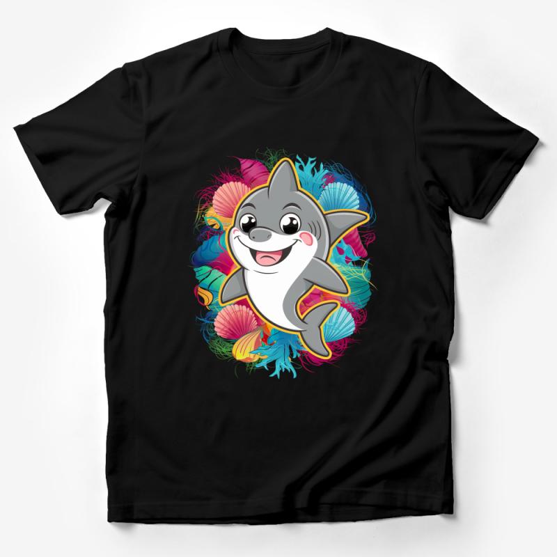 Playful Dolphin Graphic Tee, Colorful Sea Life T-Shirt, Unisex Ocean Themed Apparel for All Ages Male T-Shirt