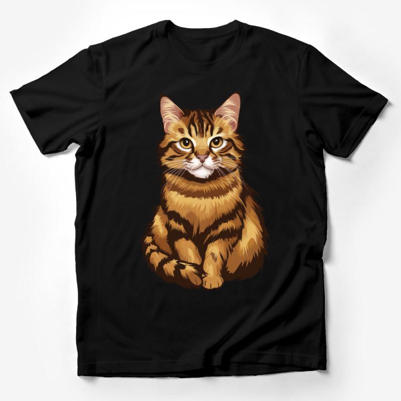 Cute Cat Graphic Tee, Whiskered Feline Illustration, Unisex Cat Lover Shirt, Unique Pet Art T-Shirt, Gift for Cat Owners Male T-Shirt
