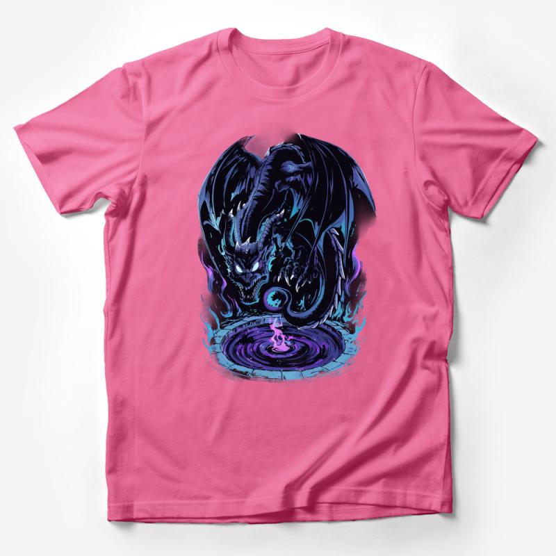 Mystical Dragon Graphic Tee, Fantasy Art T-Shirt, Unisex Adult Clothing, Bold Statement Shirt, Geek Fantasy Apparel Male T-Shirt