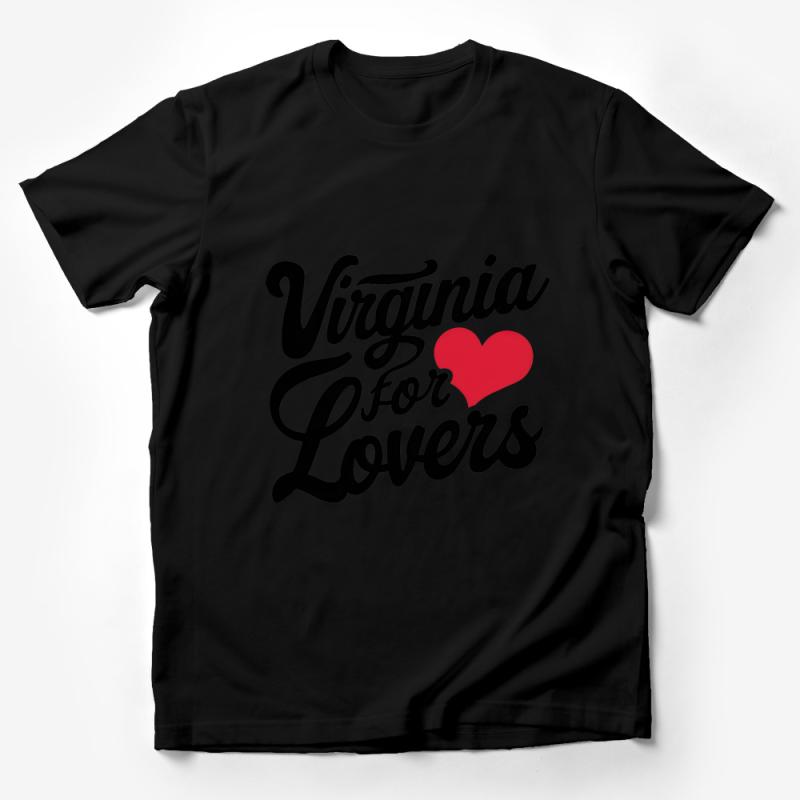 Virginia For Lovers T-Shirt, Romantic State Slogan Tee, Unisex Adult Clothing, Heart Graphic Shirt, Casual Streetwear Male T-Shirt