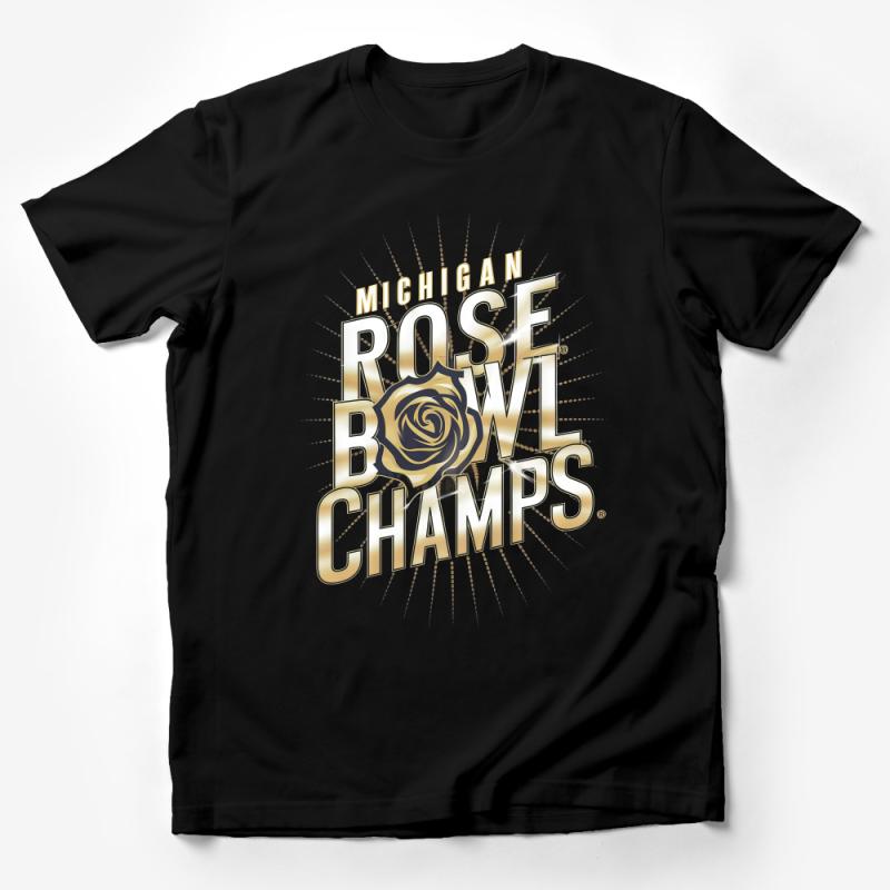 Michigan Rose Bowl Champions T-Shirt, Vintage Sports Tee, Unisex Graphic Shirt, College Football Fan Apparel, Trendy Game Day Outfit Male T-Shirt