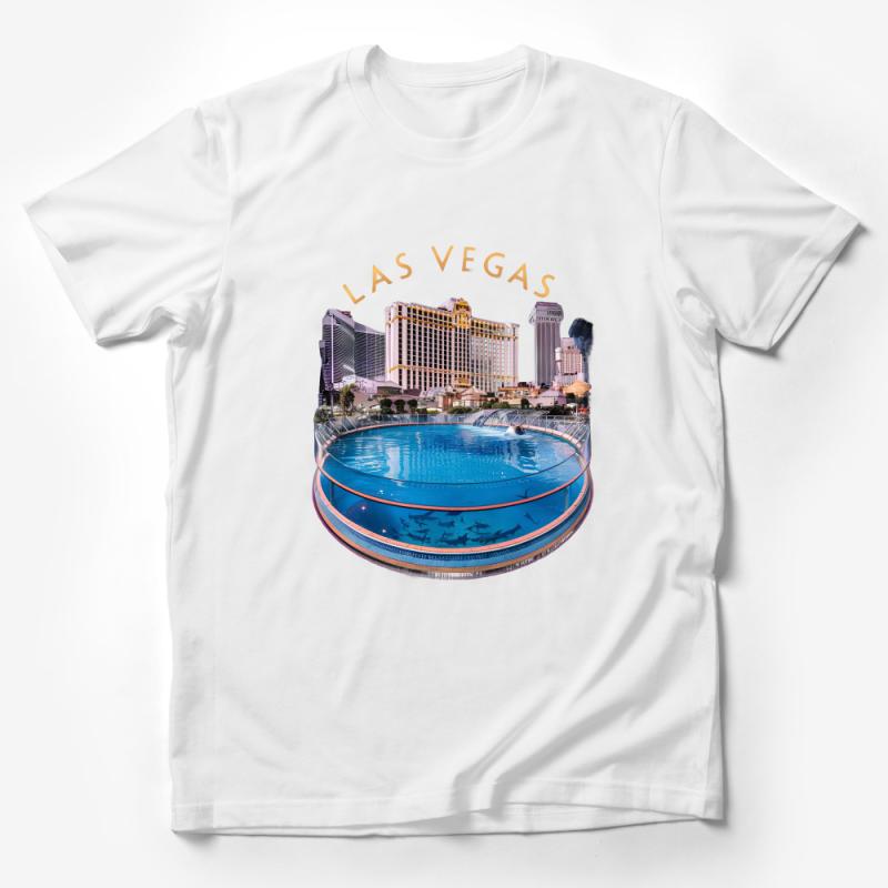 Las Vegas Skyline T-Shirt, Travel Souvenir Tee, Casino City Graphic Shirt, Unisex Adult Clothing Male T-Shirt