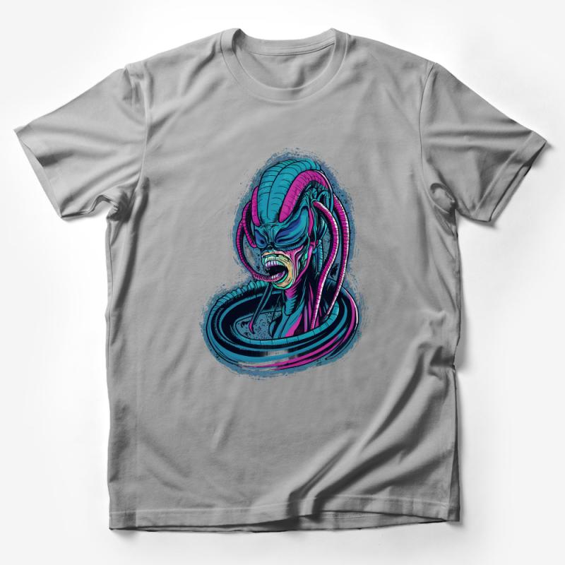Alien Monster T-Shirt, Sci-Fi Horror Creature Tee, Unique Graphic Design Shirt, Unisex Apparel Gift Male T-Shirt